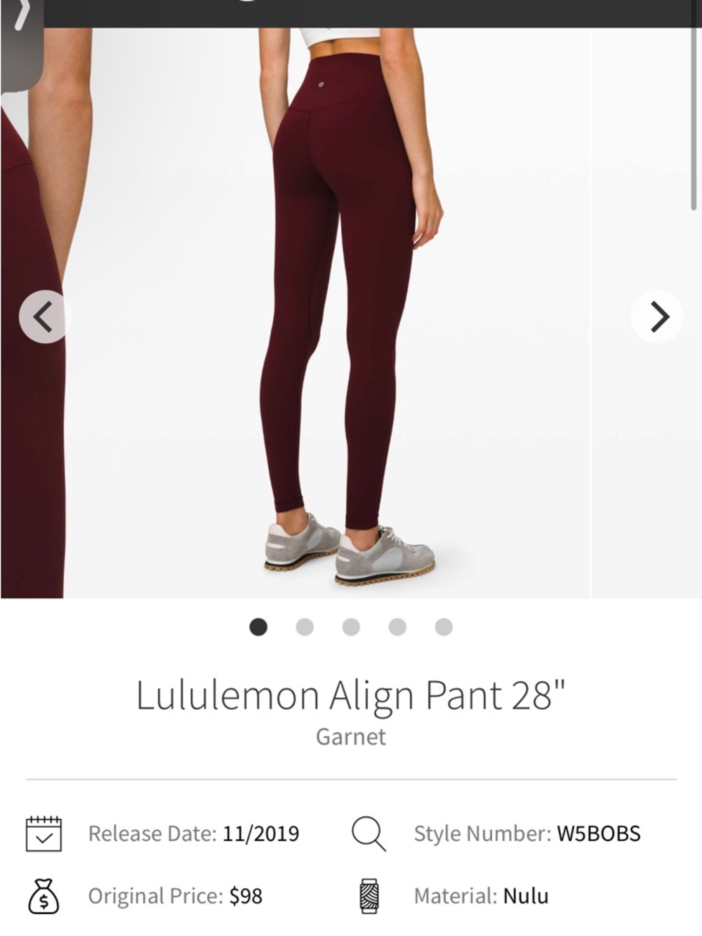lululemon athletica Align Leggings in Garnet